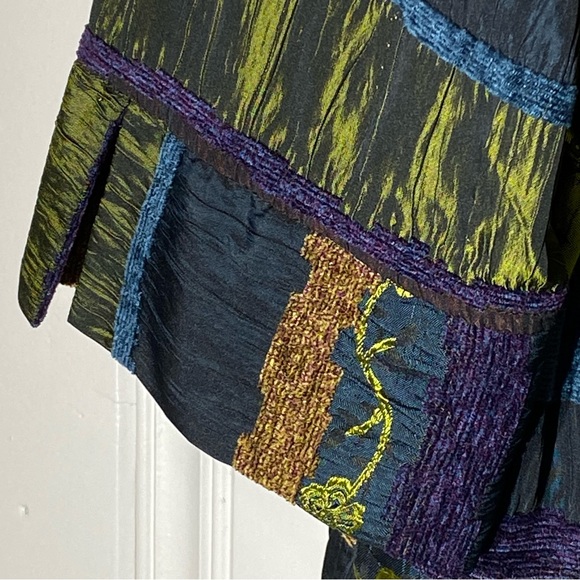 Koret Dress 3/4 Sleeve Shacket Multi Color Embroidery and Brocade Purple… - Picture 2 of 11